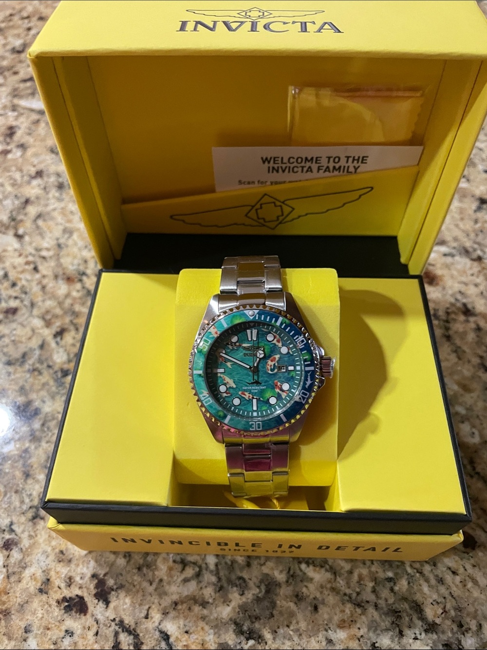 Invicta Pro Diver 43mm Vision  Stainless Steel Bracelet Watch (Koi Fish)